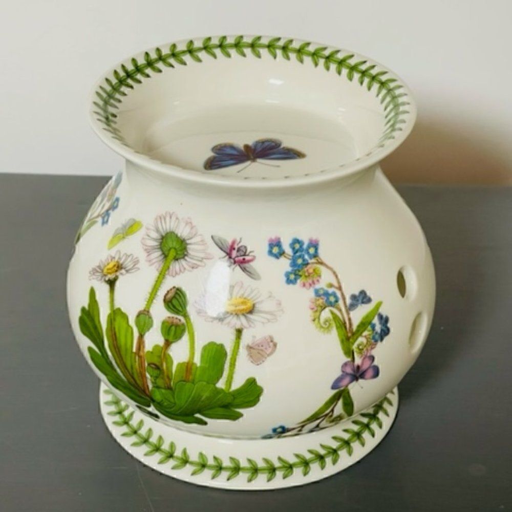 Portmeirion Botanic Garden Candle Holder Scented Oil Burner Daisy Pattern 5"